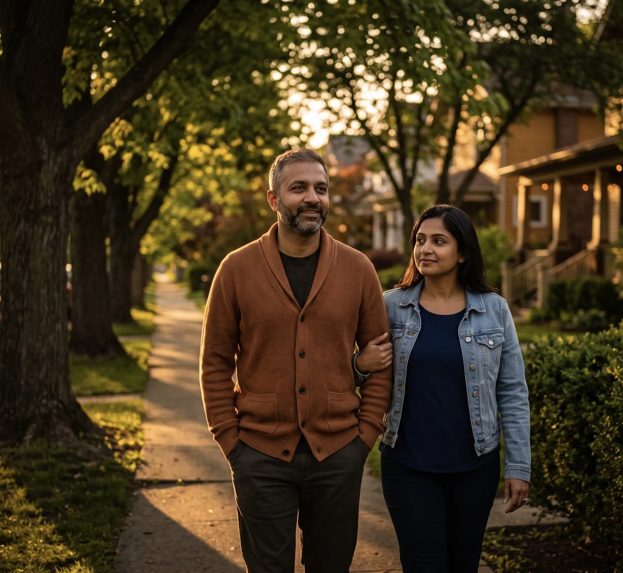 A couple walking together during recovery